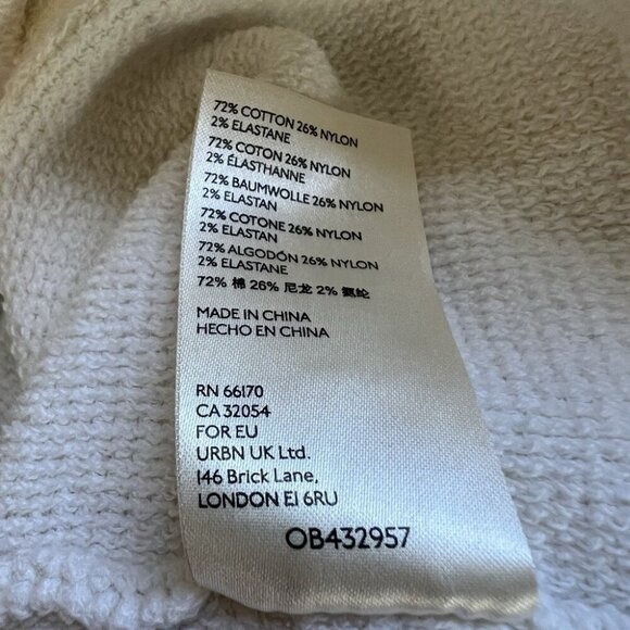 Free People Ottoman Slouchy Tunic Sweater Powder White XL Extra Large Oversized - Picture 8 of 8